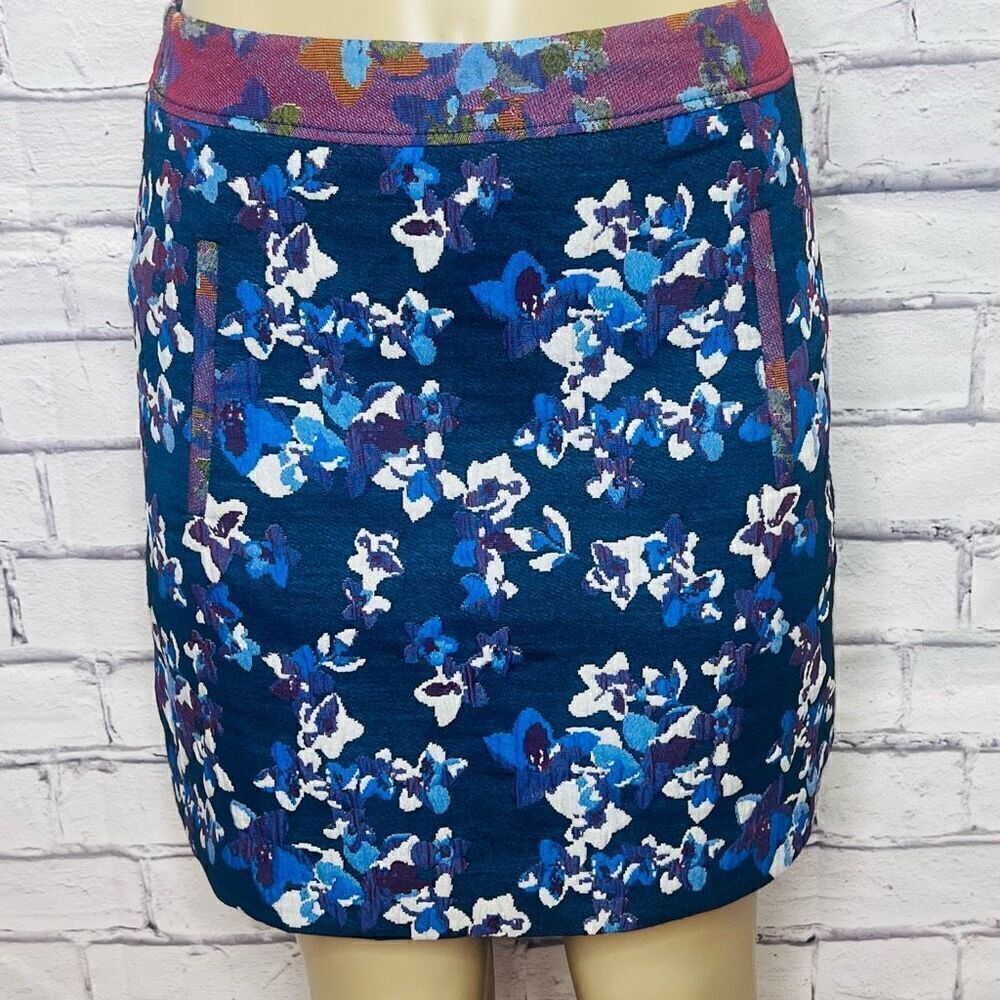Maeve Women's Multicolor Floral Print Mini Skirt Size 4